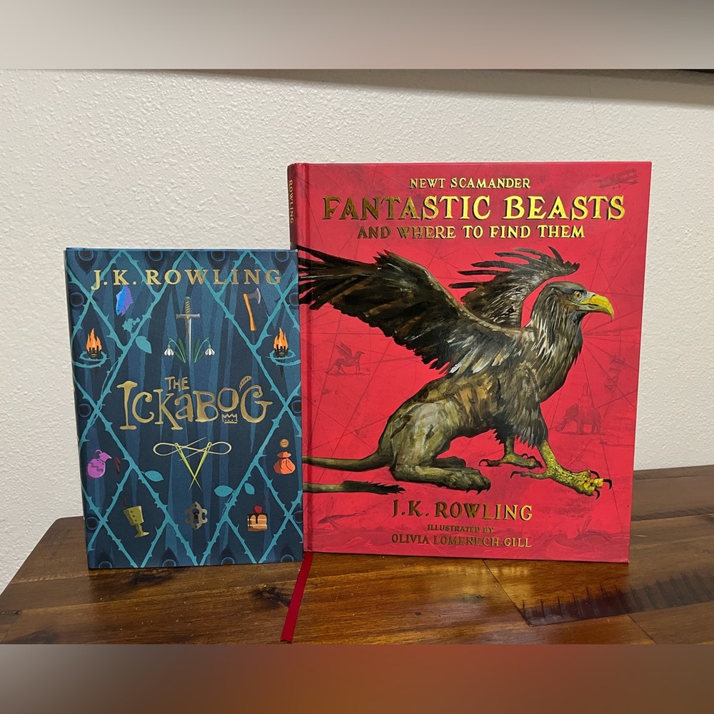 J.K. Rowling Fantastic Beasts and Where to Find Them and Ickabo’g Books